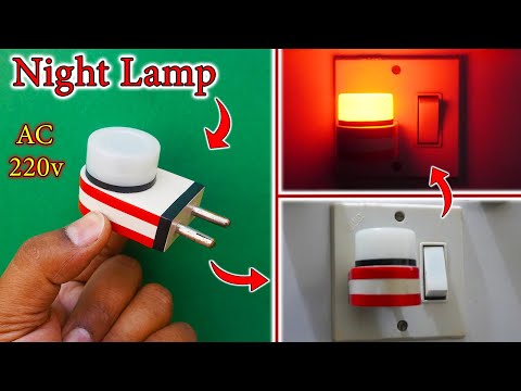 How To Make Night Lamp At Home | Homemade Night Lamp AC 220V | Mini Night LED Lamp | Night Lamp DIY