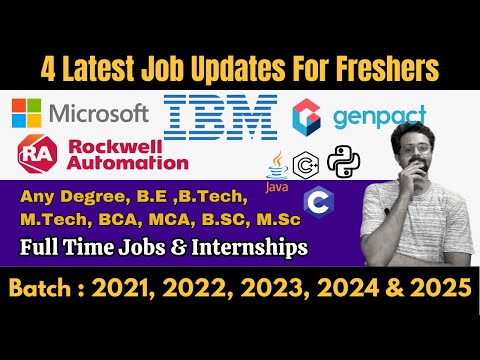 💥4 Latest Job Updates : Microsoft, Genpact, Rockwell Automation & IBM are Hiring Freshers | Intern