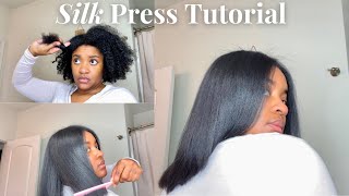 How to Silk Press Your Natural Hair at Home! | Anti Frizz | Anti Humidity!