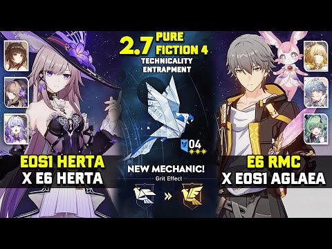 NEW! Pure Fiction 4 - E0S1 Herta x Herta & E6 RMC x Aglaea | v2.7 Honkai Star Rail.