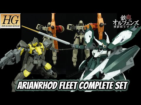 P-Bandai HG Gjallarhorn Arianrhod Fleet Complete Set Review | Gundam Iron-Blooded Orphans