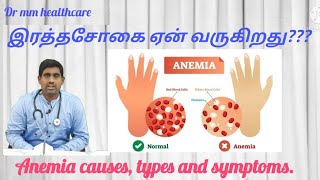 இரத்தசோகை காரணம், வகைகள் மற்றும் பாதிப்புகள். basics of anemia, types, causes and symptoms of anemia