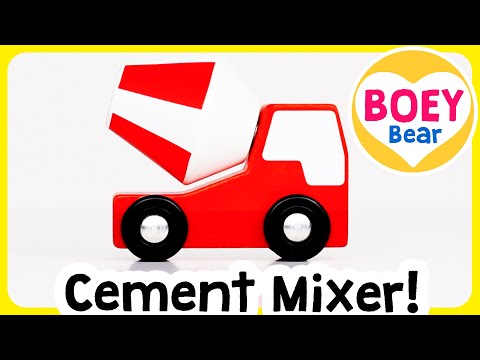 CEMENT MIXER! Concrete Mixer Trucks for Kids Video | Toy Trucks Cartoon | Cement Truck | Boey Bear