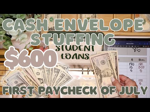 $600 Cash Envelope Stuffing | First Cash Stuffing Of July! | 24 Year Old Budgets