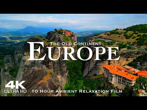 Best of EUROPE 🇪🇺 Drone Aerial | 10 Hour Ambient Piano Relaxation Film | Study & Work