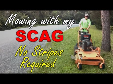 Mowing with my Scag SWZT 36 - No Stripes Required