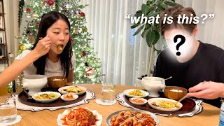 Cooking Korean Food For My White BF For The First Time!