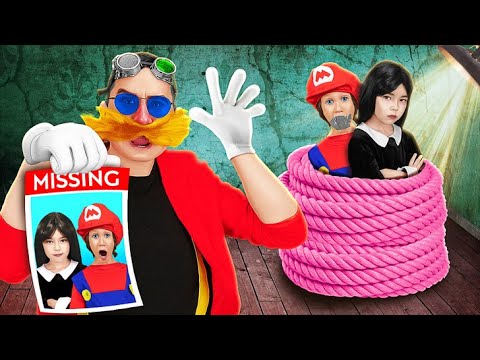 Wednesday Addams and Super Mario are Missing in Real Life! Rich vs Broke Funny Story by Rocketmons!