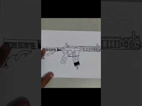 Drawing M4- AR #guns #shorts #drawing #desenhos