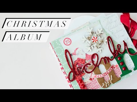 Christmas Scrapbook Album Flip Through | Christmas Mini album  | Iralamija Scrapbook