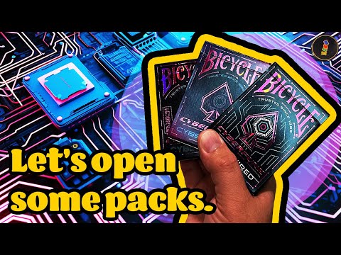 CYBER! Let's open every Bicycle CYBERPUNK Playing Card deck (Hardwired, Cybernetic, & Cybercity)