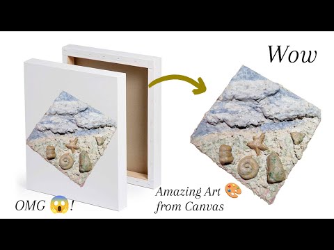 Easy Way to Paint a Beach Scene / Acrylic Painting For Beginners / Sea Painting / Step by Tutorial