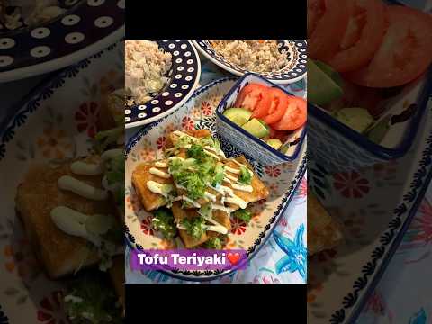 照り焼き豆腐とツナキャベツ炊き込みご飯❤️