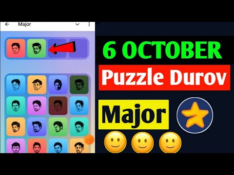 6 October Major puzzle durov Solved Today | Major Daily combo card 6 October