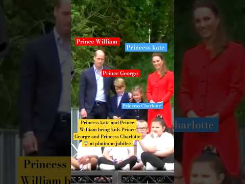 Princess kate,Prince William Bring George & Charlotte Platinum Jubilee Event #shorts #katemiddleton