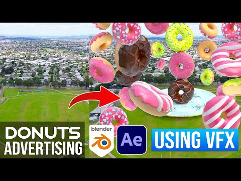 How To Create DONUT CGI Ads using Blender 3D | Blender VFX Tutorial