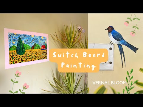 Aesthetic Switch Board Painting Ideas | Switch Board Art