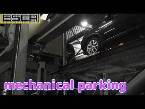 [Mechanical parking lot] Internal footage from 4 angles Entering, moving, and exiting