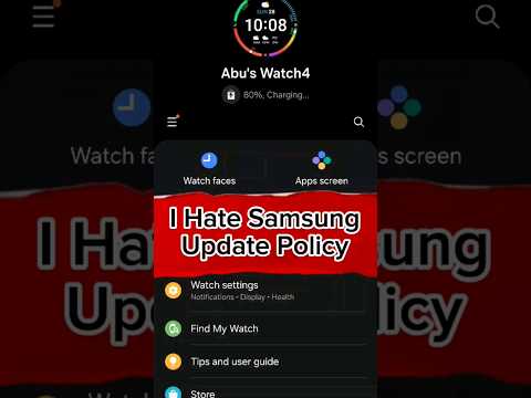 Irritating Update Policy by Samsung #wearable #samsungupdates