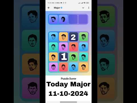 11 October Major puzzle durov Today | Major Daily combo card 11 October