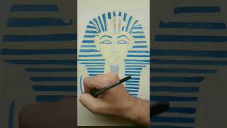 How to paint Tutankhamun in Watercolor