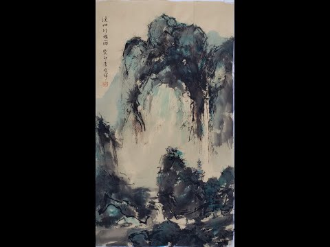 Chinese landscape painting class with Henry at Joslyn Center Alhambra Lesson 4 Fan Kuan