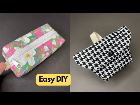 ❤️2 Ideas How to Make Easy Zipper Pouch and Mini Pouch - Great Sewing Tutorials / DIY