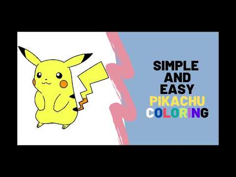 Simple and easy Pikachu colouring | colouring for kids | Creative Paradise