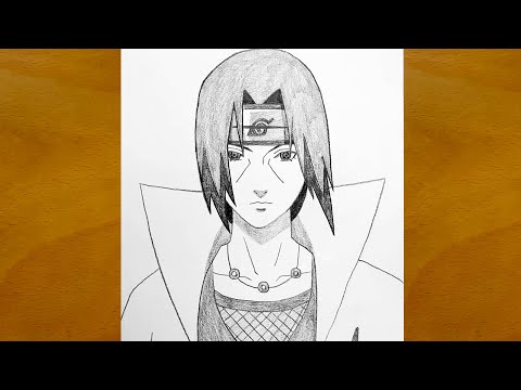 How to draw Itachi Uchiha step by step || Naruto anime art || Easy anime sketch