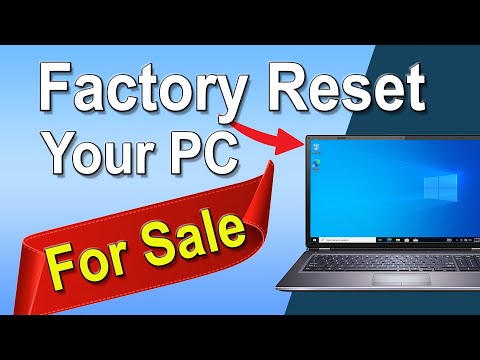 How to Factory Reset Windows 10 (2024)  For Sell, Reset This PC, Factory Settings