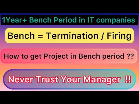 1 Year+ bench period is safe or not in IT companies || Never trust your Manager || Corporate Life