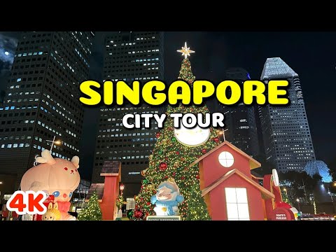 Singapore City : Stunning Christmas Lights Tour  2024 | City Hall, Raffles City, Suntec & Marina Bay