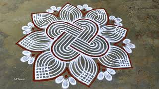 Aavani madham Rangoli / easy padi kolam / Friday muggulu