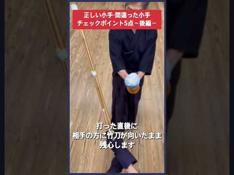 【剣道】正しい小手チェックポイント5点〜後編〜 #kendo #shorts