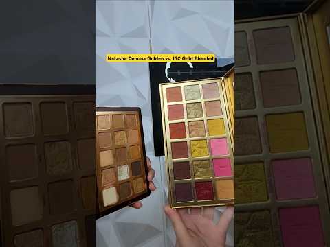 Jeffree Star Gold Blooded Palette vs. Natasha Denona Golden Palette #makeup #eyeshadow #goldblooded