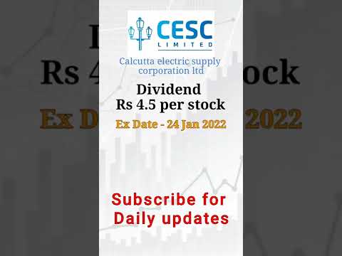 Calcutta Electric Supply Corporation Ltd dividend | CESC share news | #stockmarket#shorts#nifty