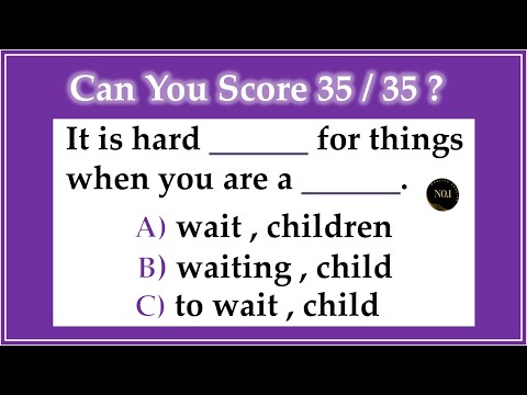 35 Grammar Tenses Quiz | Test Your English Level With This Grammar Test | No.1 Quality English