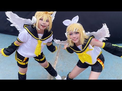 Electric Angel & Avocado Janeshi Cosplay Performance - Rin Len Kagamine • Vocaloid • Yomigaere ID