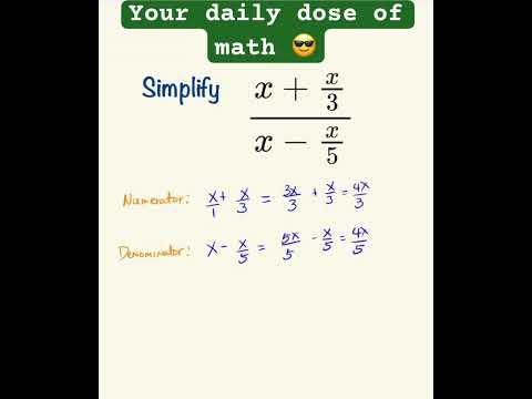 Simplify Complex Fraction  | Algebra #maths