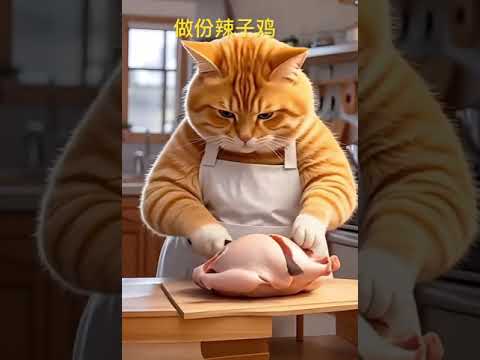 做辣子鸡的猫 #cat #鸡喝酒🍺