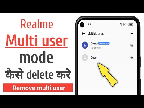 Realme phone me multi user delete kaise kare