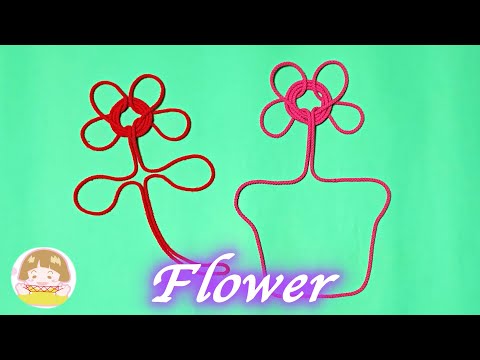 【あやとり】かわいい花の作り方【音声解説あり】String figure Flower tutorial step by step / ばぁばのあやとり