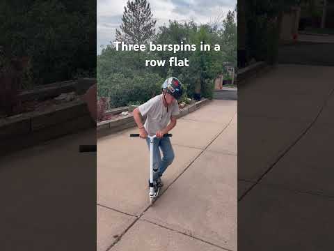 Three bar spins in a row flat #rap #hiphop #Scooter #scootertricks