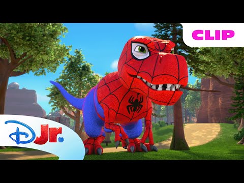 Marvel's Spidey and his Amazing Friends | 🦖Dino Gobby! | @disneyjr