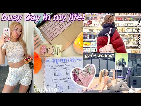 productive vlog: a busy day in my life, getting work done, healthy habits, studying, + more! 💌