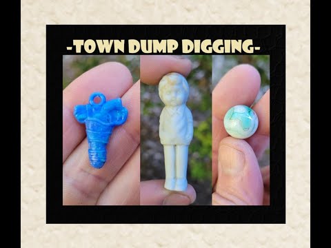 Town Dump Archaeology - Vintage Marbles - Toys - Antiques - Bottle Digging - Sterling Silver - Dolls