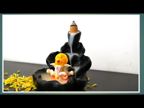 మా బుజ్జి గణపయ్య / smokey waterfall ganesha Incense burner / #shorts / Back flow - burner