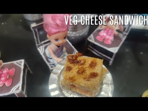 Mini बहुत 😋Tasty Veg Cheese Sandwich|Miniature Cheese Sandwich|#sandwich #cheesesandwich#minifood