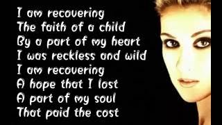 Celine Dion -  Recovering -  (  Lyrics )