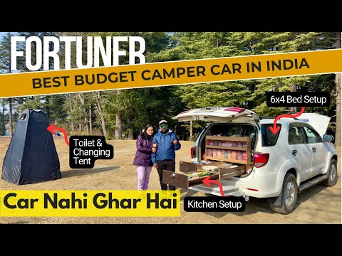 TOYOTA Fortuner Camper Van कार नहीं घर है Best DIY Camping Setup for Fortuner in India #fortuner